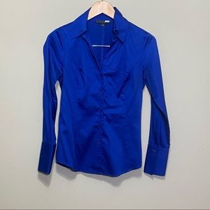 Antonio Melani Button-up Royal Blue Blouse